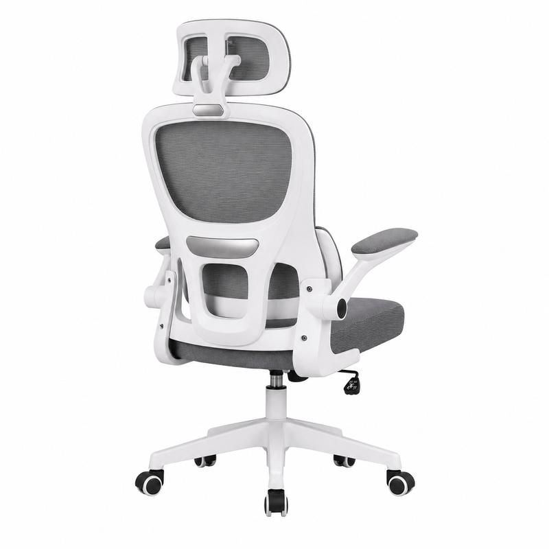 Cadeira ergonômica mesh vista traseira em ângulo